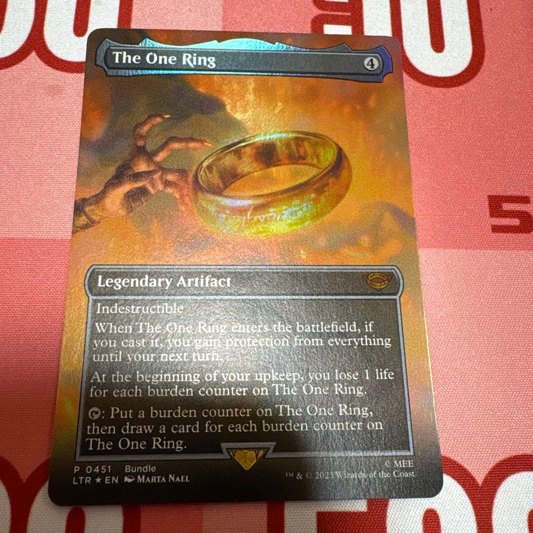 MTG 英語 指輪物語:中つ国の伝承 一つの指輪 foil ボーダレスver