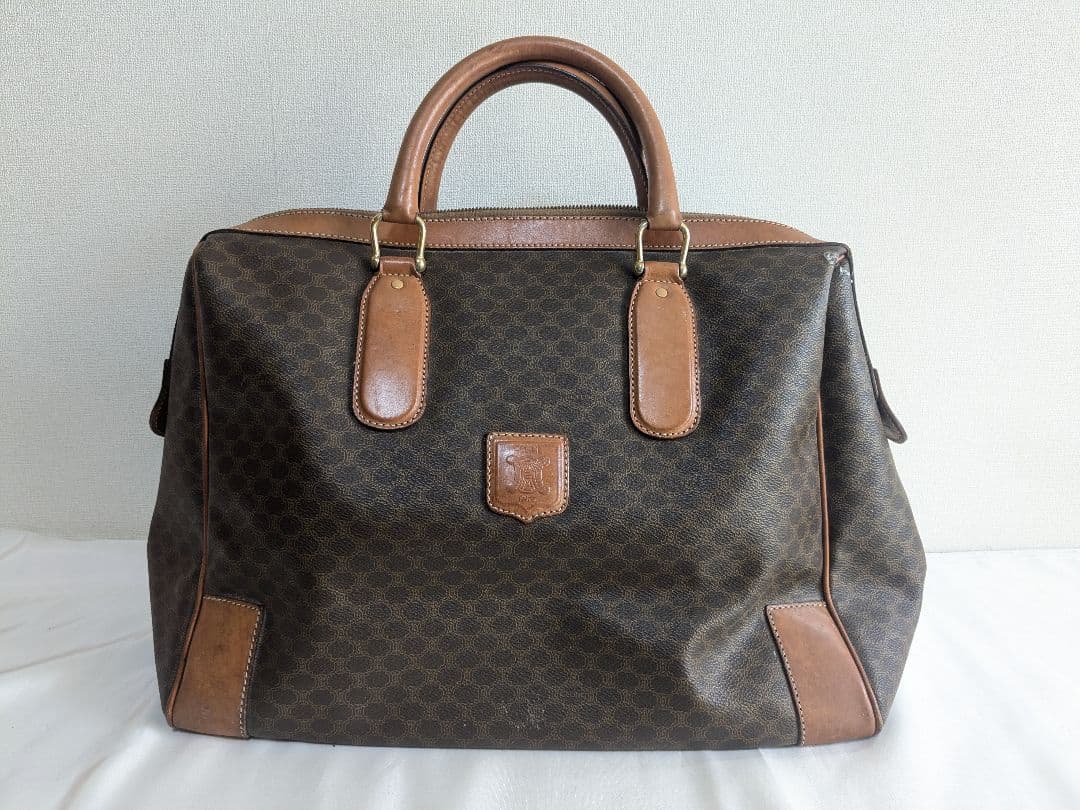 CELINE マカダム柄 総柄 ボストンバッグ 旅行バッグ ヴィンテージ