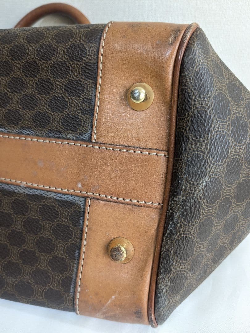 CELINE マカダム柄 総柄 ボストンバッグ 旅行バッグ ヴィンテージ