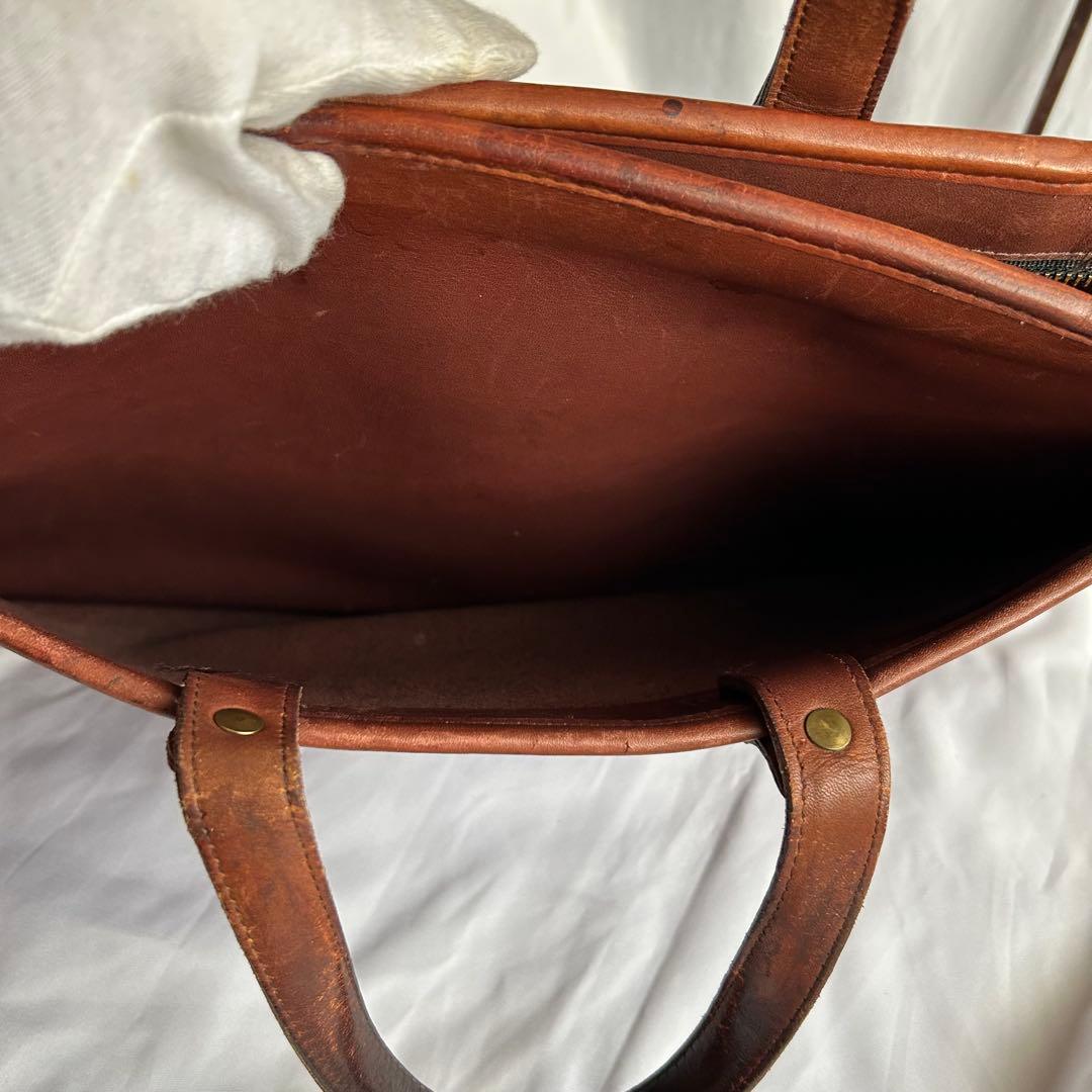 【希少】80s USA製 オールドコーチ レザー ビジネスバッグ 2way 茶