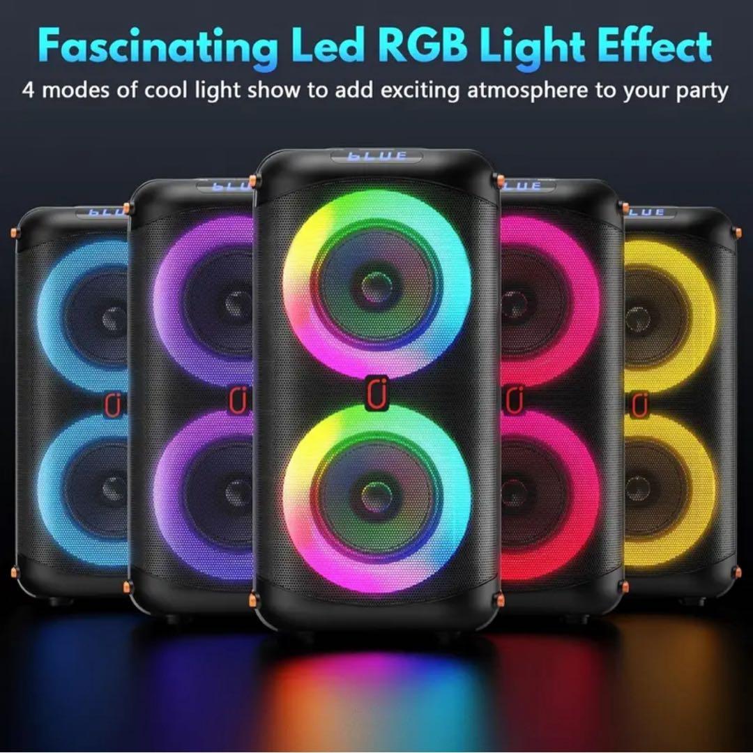 【新品】JYX T27-Tポータブルカラオケスピーカーセット（マイク2本付き）