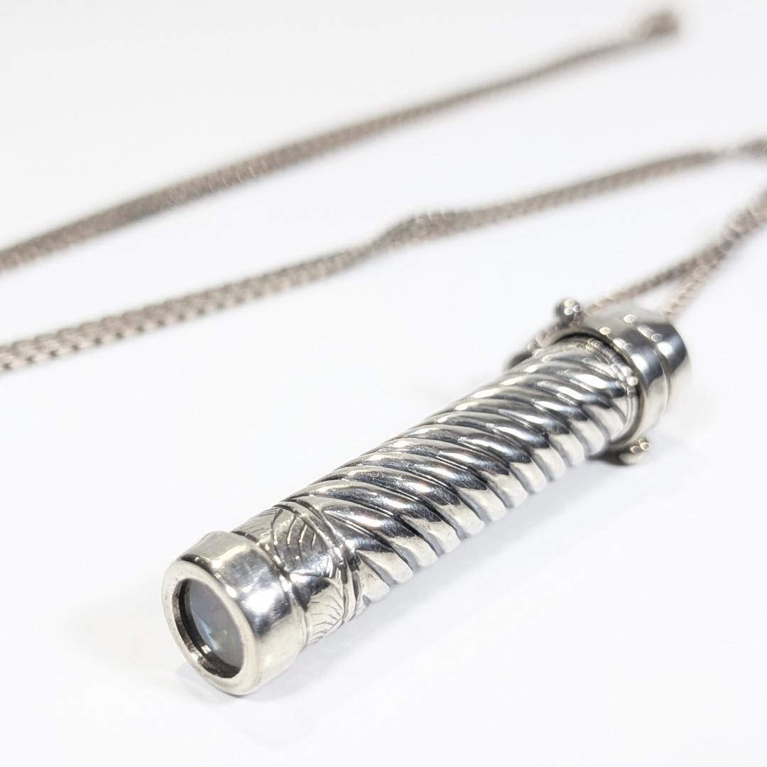 残り1個 作家万華鏡ペンダント ケビン＆デボラヒーリー スパイラル