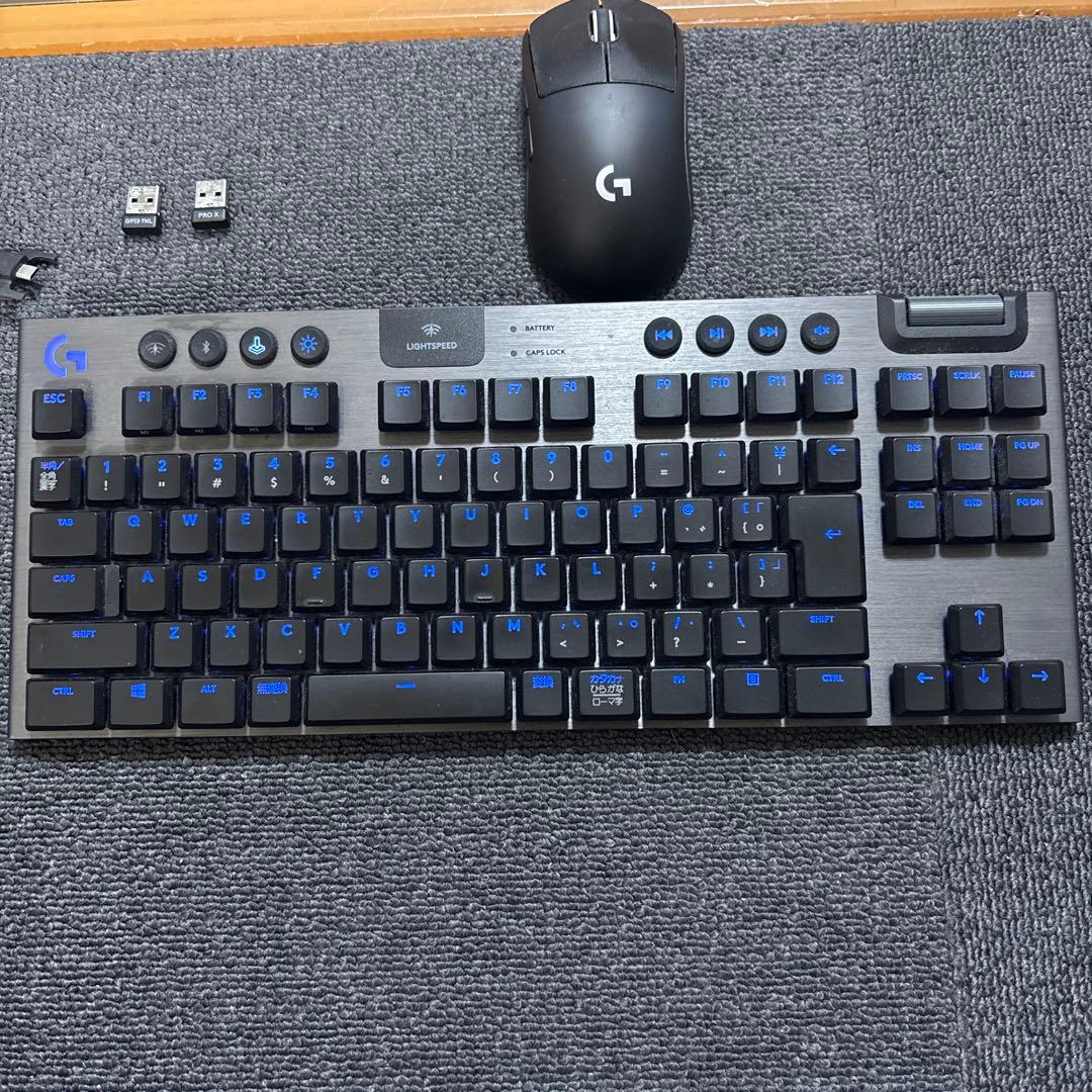 ロジクール Pro X ワイヤレスキーボード&マウスG913-TKL 箱付き