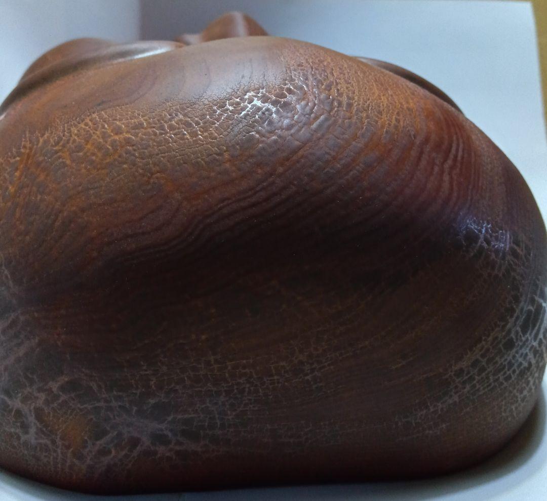 【大型】木彫り お面 木製 民芸 壁掛け 表情豊か 経年変化あり