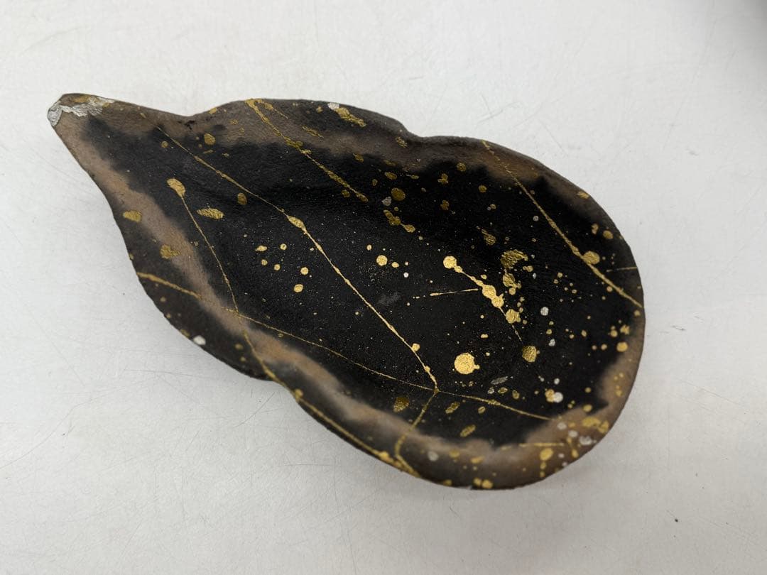 坂田甚内作　金彩瓢箪型皿7点　名人作　送料込み250610