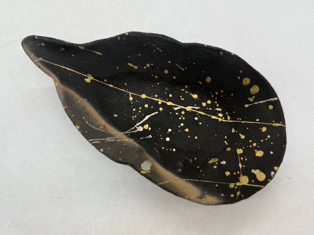 坂田甚内作　金彩瓢箪型皿7点　名人作　送料込み250610