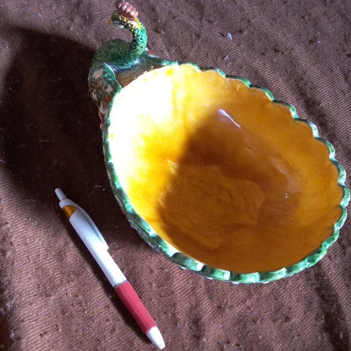 中国陶磁器　唐三彩　鳥型鉢