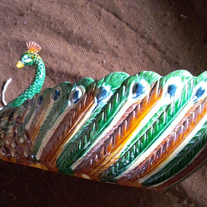 中国陶磁器　唐三彩　鳥型鉢