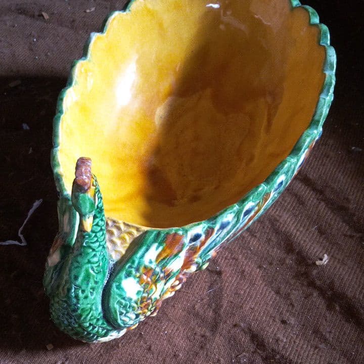 中国陶磁器　唐三彩　鳥型鉢