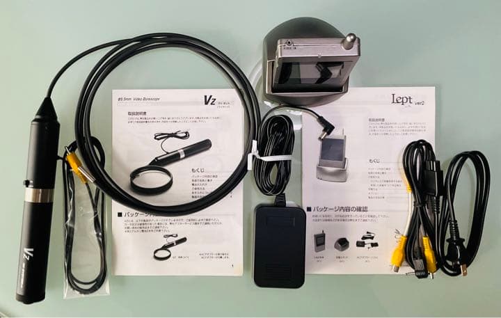 ファイバースコープ 高輝度白色LED4灯 ф5,5mm 特注仕様長3m