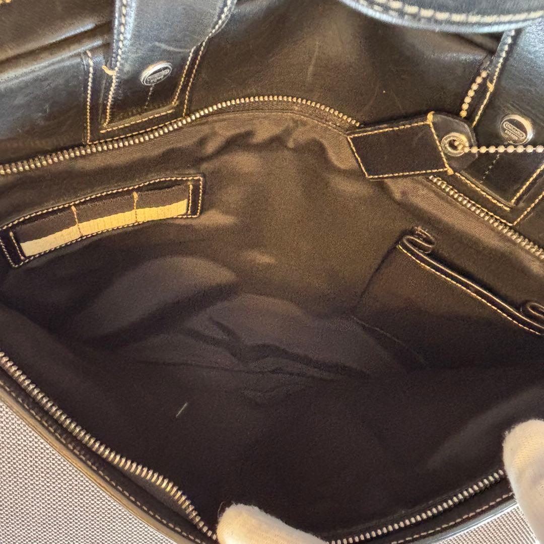 COACH コーチ ビジネスバッグ 本革レザー ブラック