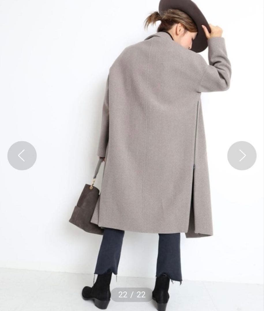 32PARADIS ドゥーズィエムクラス ダブルフェイス コート カシミヤ混