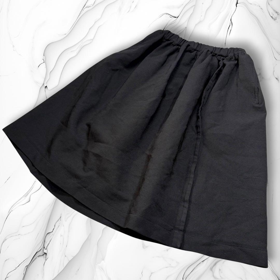 《12AW》COMME des GARCONS ポリ縮 ボリュームスカート 黒