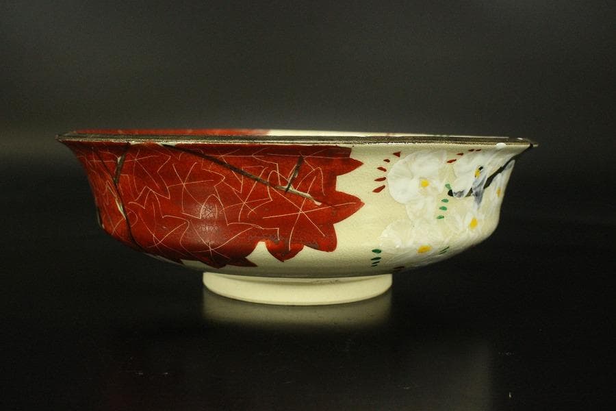 清水焼 雲錦 菓子器揃 平安晴香造 箱入 未使用 578