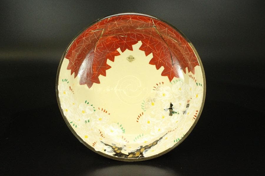 清水焼 雲錦 菓子器揃 平安晴香造 箱入 未使用 578