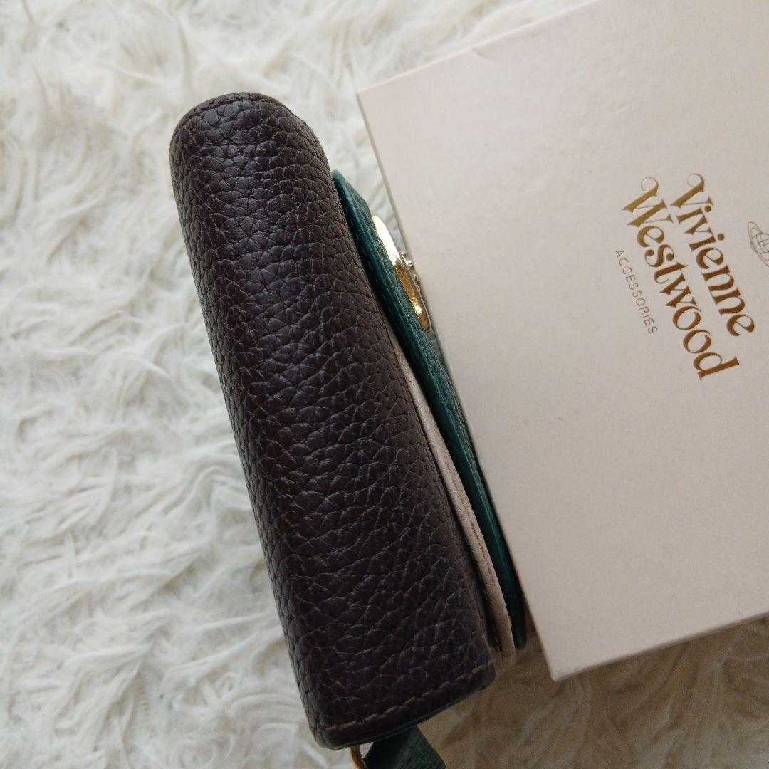 【Vivienne Westwood】希少カラー　ダブルフラップオーブロゴ折財布