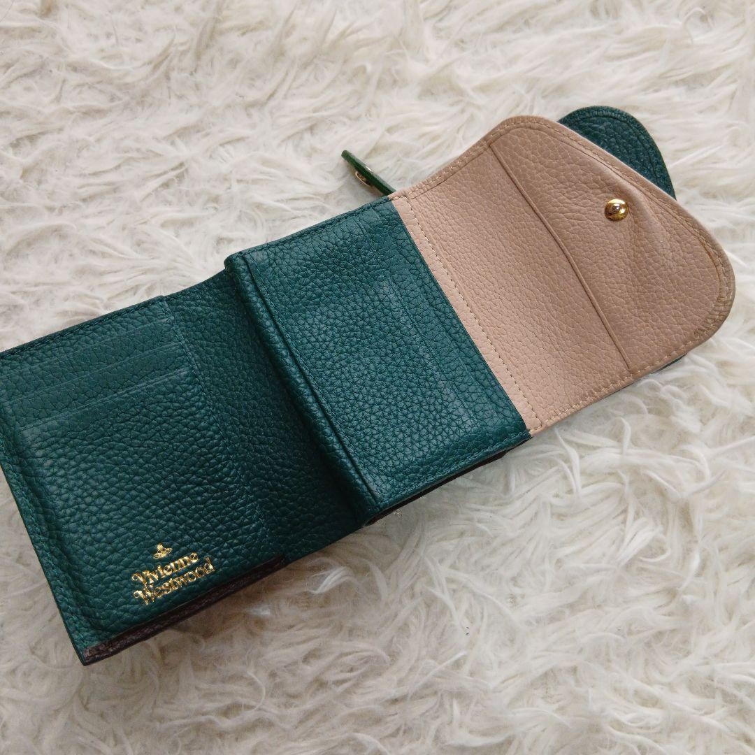 【Vivienne Westwood】希少カラー　ダブルフラップオーブロゴ折財布