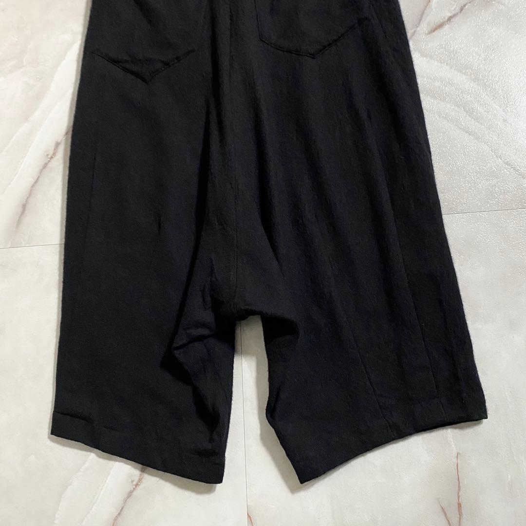 A18164 Y's ドロスト 起毛ウールツイル サルエルパンツ ブラック 1