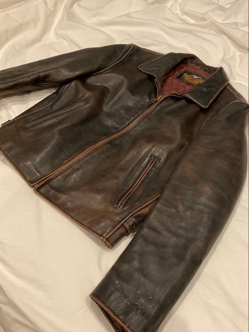 つ*し様 ヴィンテージ ハーレーダビッドソン レザー ライダースジャケット M