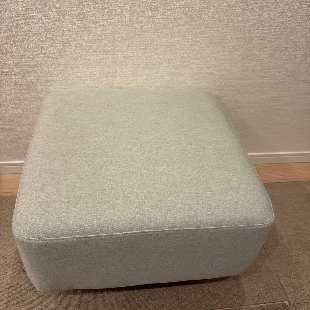 無印良品　オットマン(ソファベンチ対応品) 杢ライトグレーのカバーset