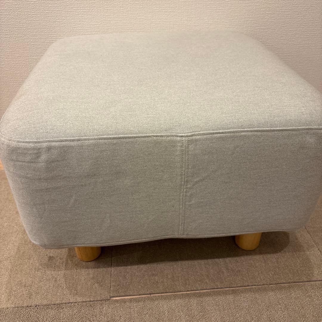 無印良品　オットマン(ソファベンチ対応品) 杢ライトグレーのカバーset
