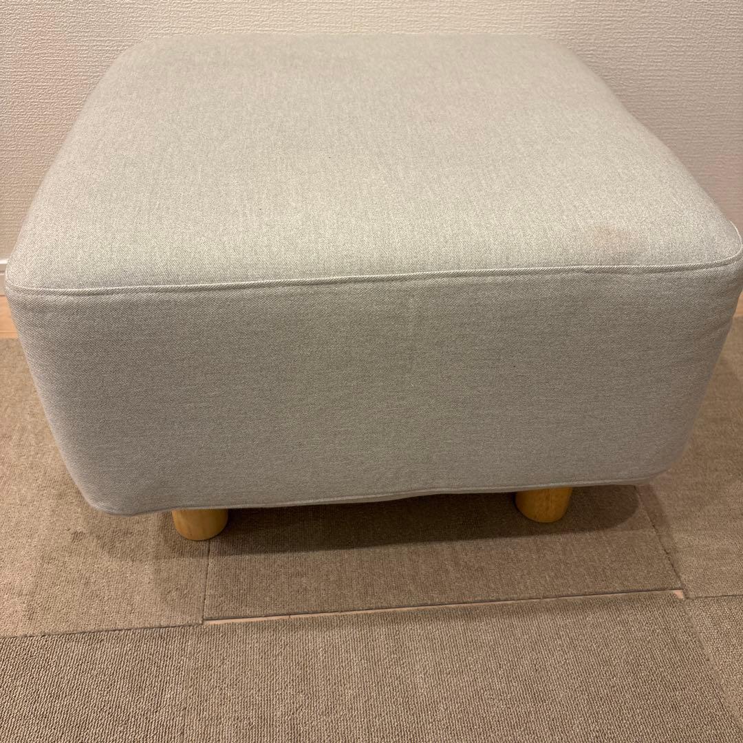 無印良品　オットマン(ソファベンチ対応品) 杢ライトグレーのカバーset