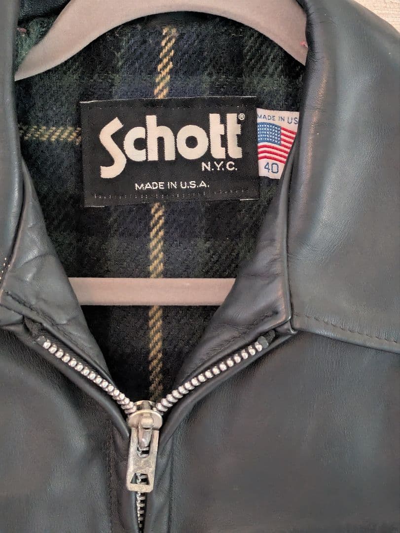 Schott レザーシングルライダースジャケット 革ジャン サイズ40