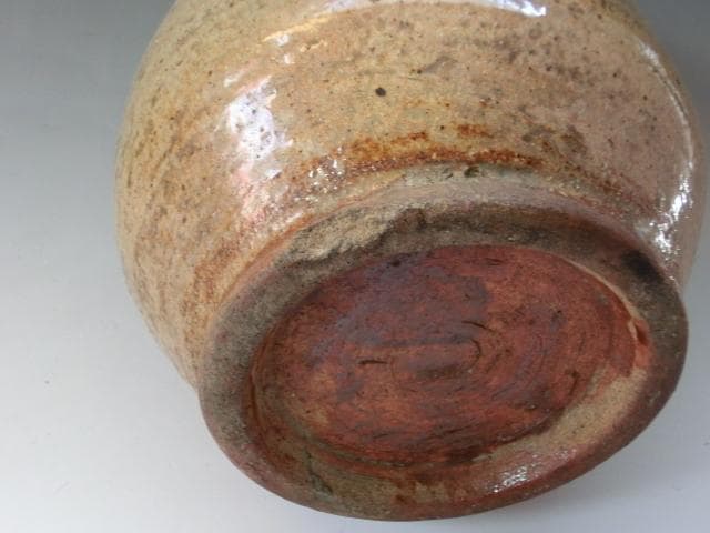 徳利■神明社 萩粉引き 古い酒器 酒瓶 一輪挿し花瓶 骨董品 古美術■