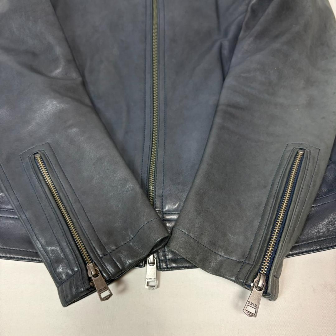 BURBERRY BLACK LABEL ラムレザー シングルライダース M