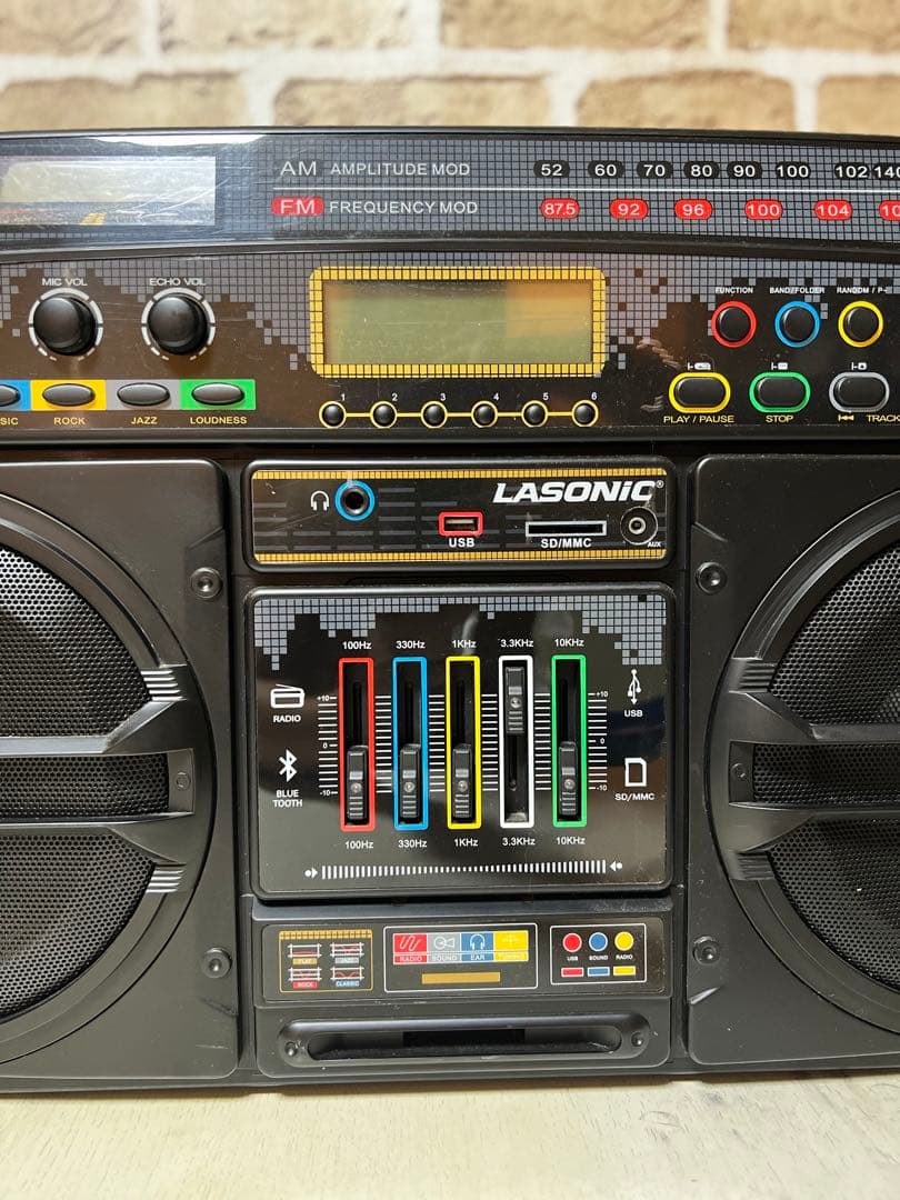 激レア LASONIC Bluetooth レトロ ラジカセ風　ラソニック