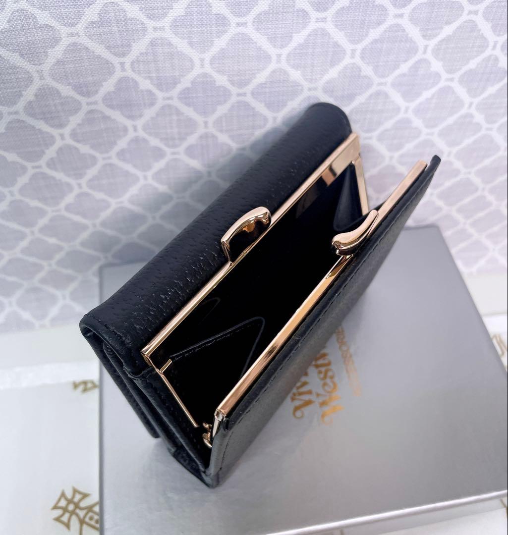 【最新☆新品】ヴィヴィアン・ウエストウッド　三つ折り財布 ブラック ユニセックス