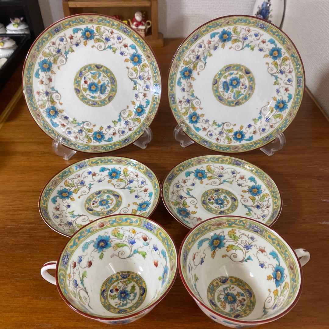 英国　ロイヤルチェルシー　テニスン　カップソーサー　シノワズリ