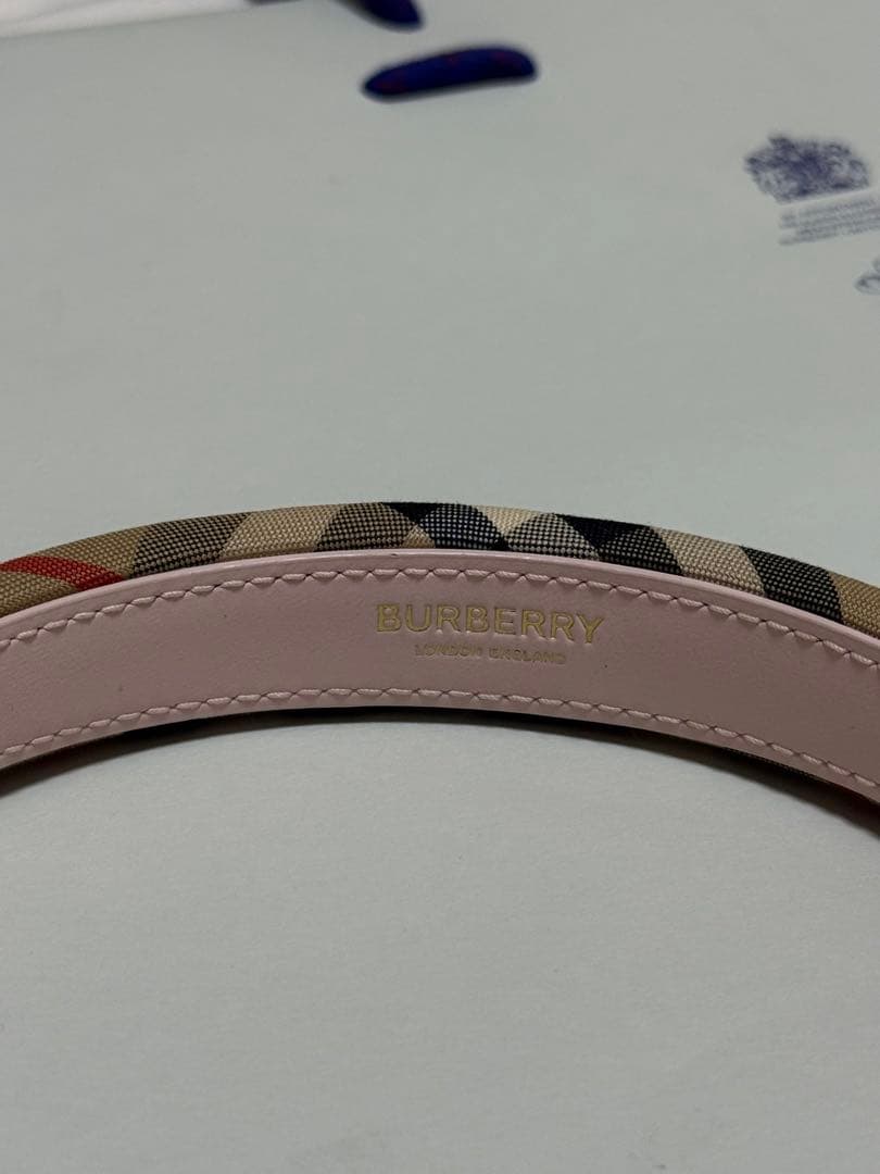 Burberry ヘアバンド ベージュ・チェック柄