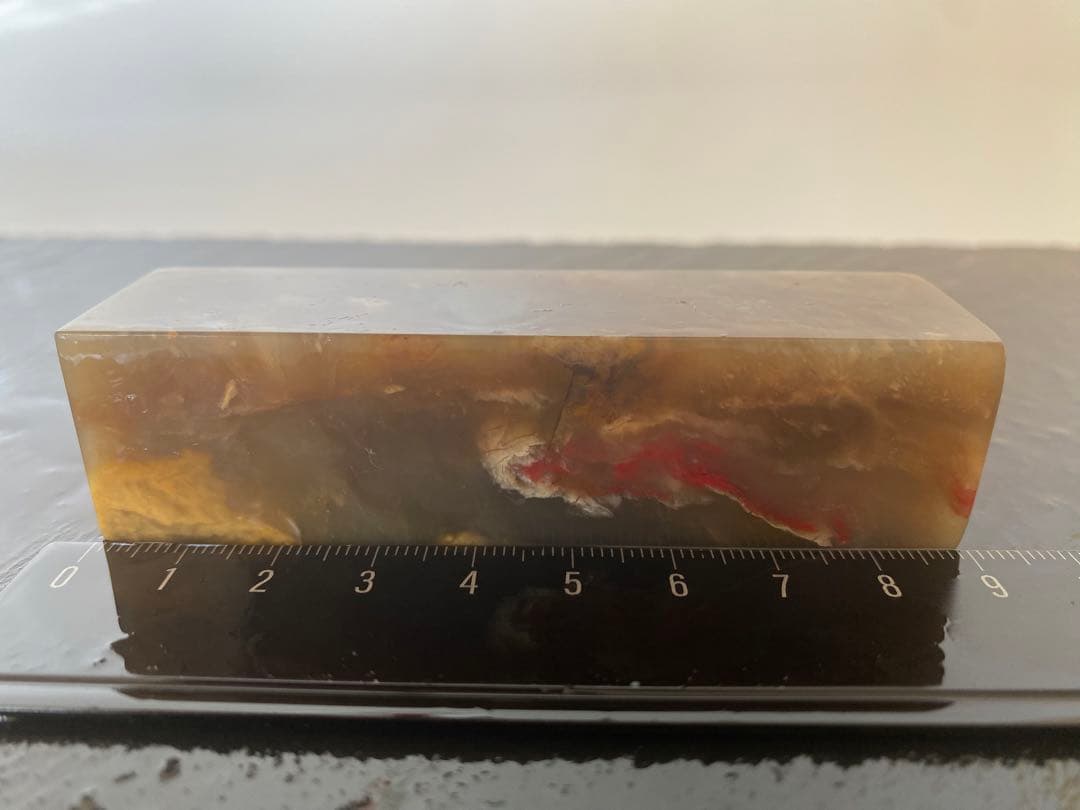 訳あり　巴林石　鶏血　印材　篆刻　印石　書道　落款　引首　雅号　美品