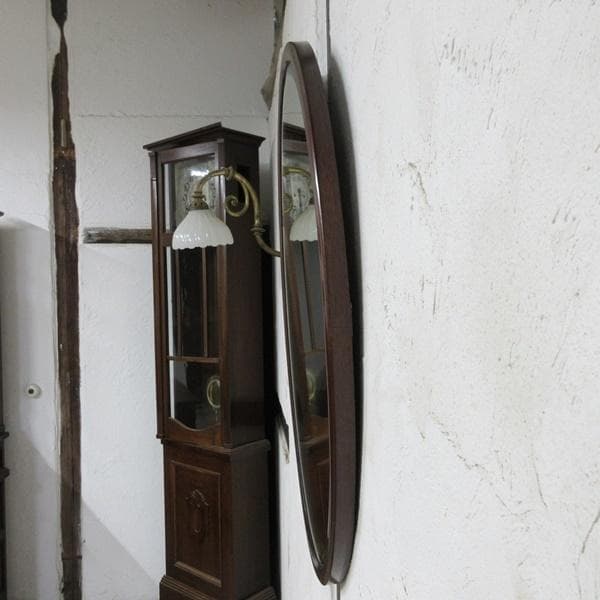 イギリス アンティーク 家具 ウォールミラー 壁掛け鏡 木製枠 英国 6384d