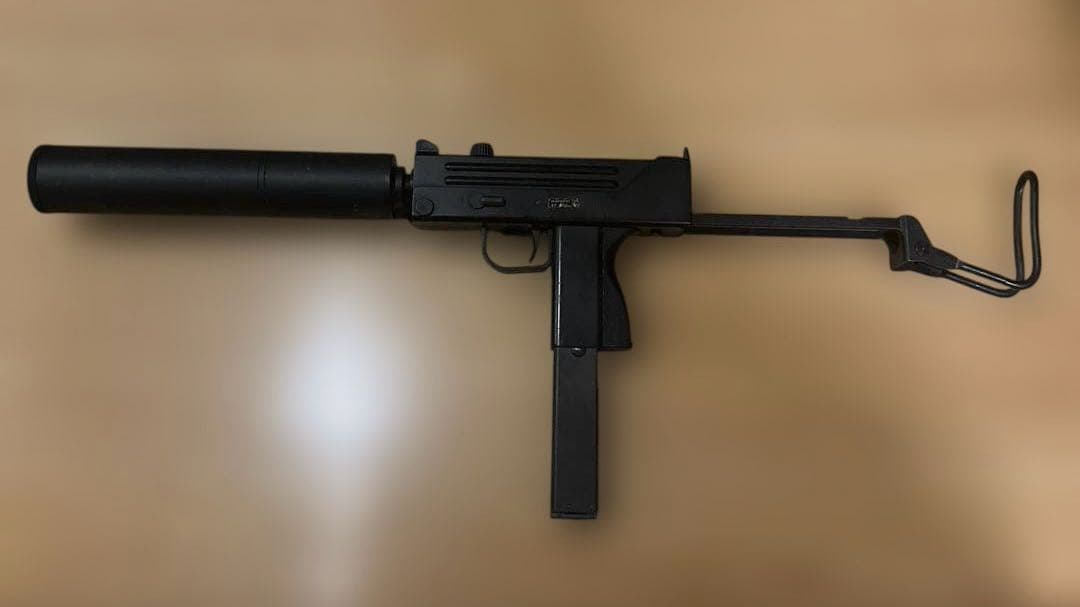 KSC イングラムM11　ガスブロ　サイレンサー付　ロングマガジン(旧式)×5