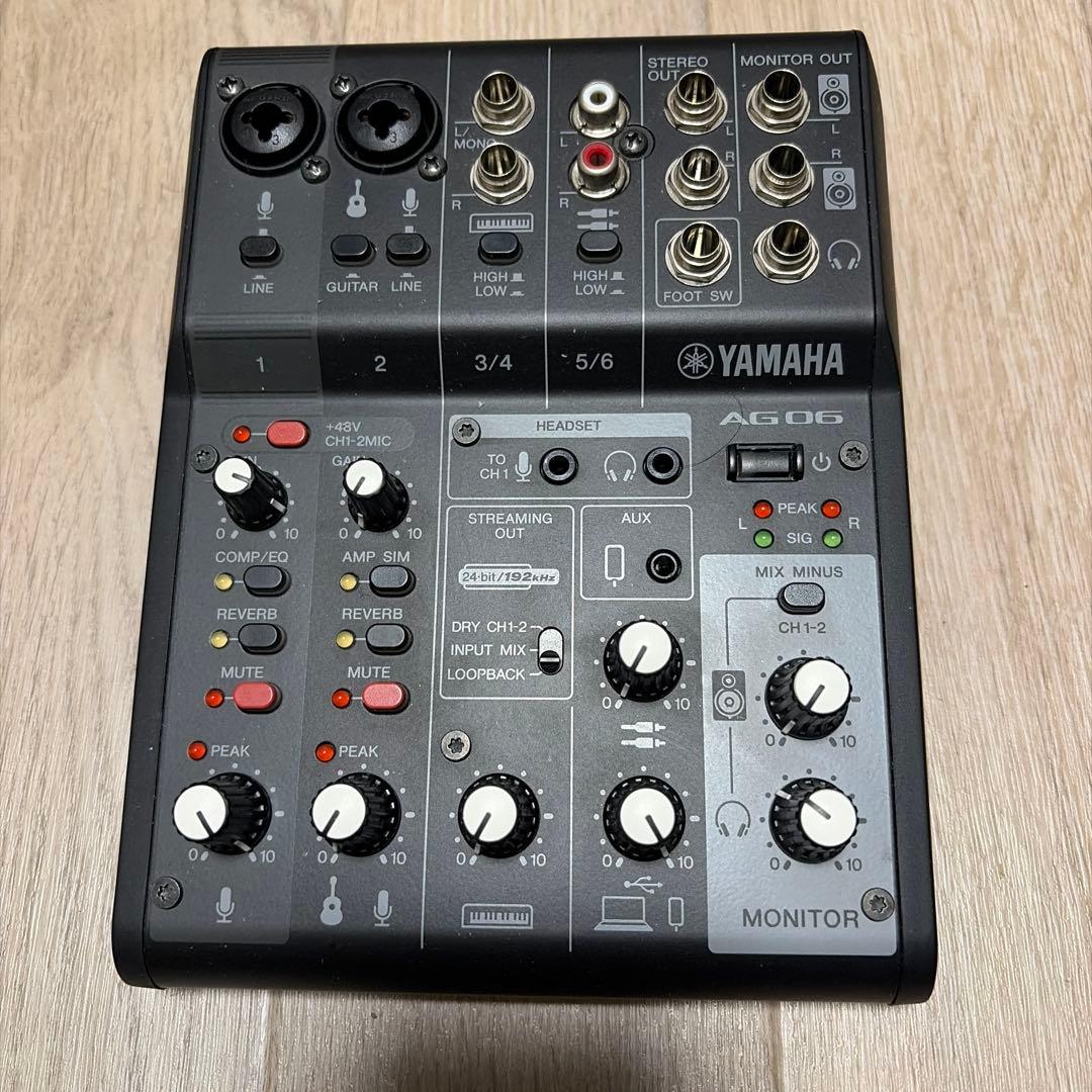 【動作確認済】YAMAHA AG06 オーディオインターフェイス　黒