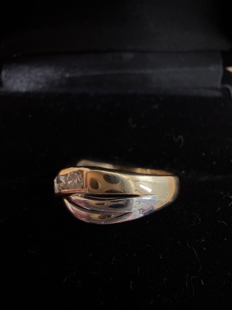 限定値下げ【訳あり】0.5ctダイヤモンドK18YG PT900コンビリング