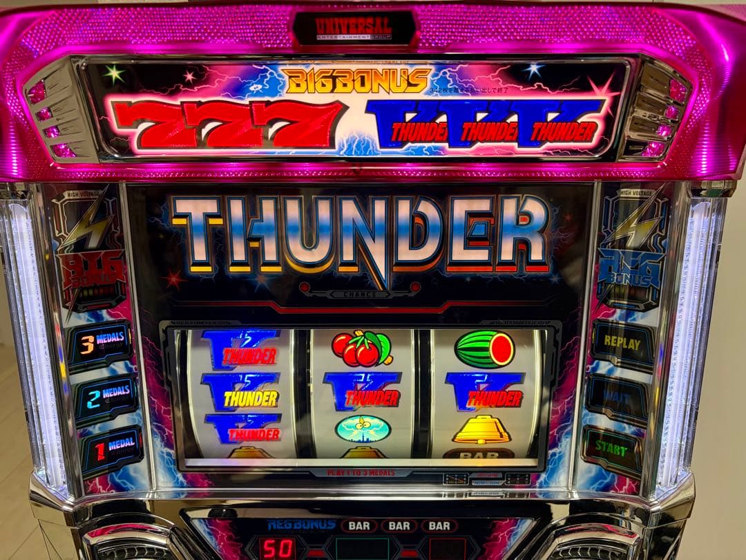 パチスロ　5号機　サンダーV　リボルト　実機