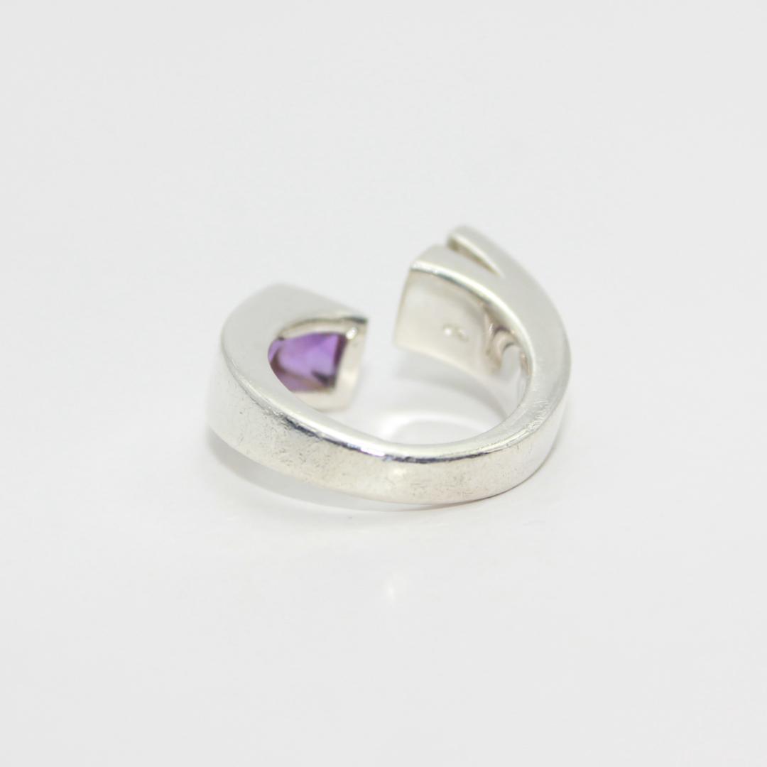 美品 GUCCI グッチ ツイスト アメジスト シルバー リング 指輪 9号