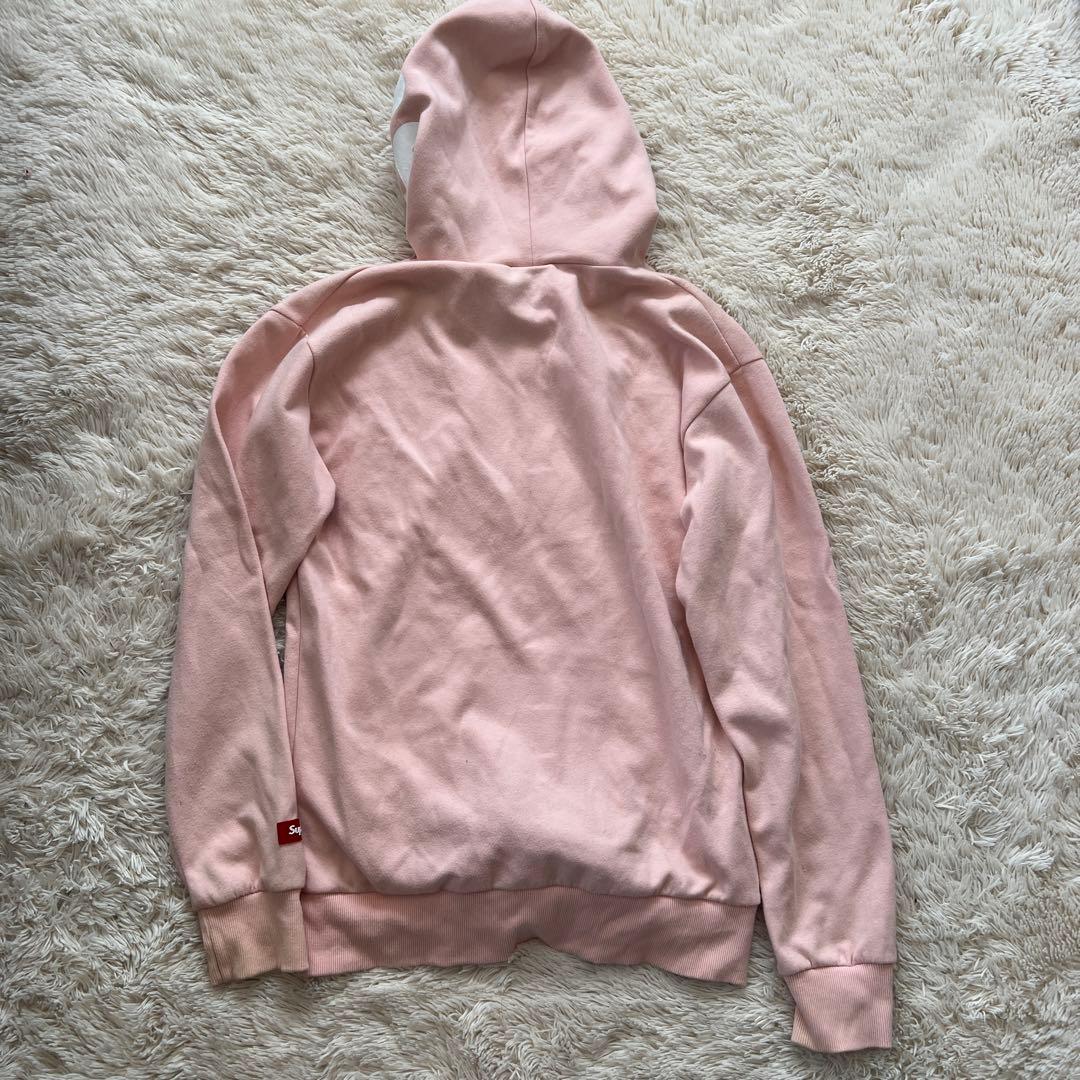 Supreme ピンク ジップアップパーカー