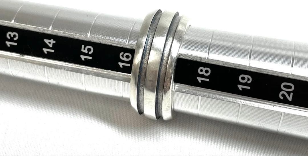 17号　Tiffany グルーブド　ダブルライン　シルバーリング　925