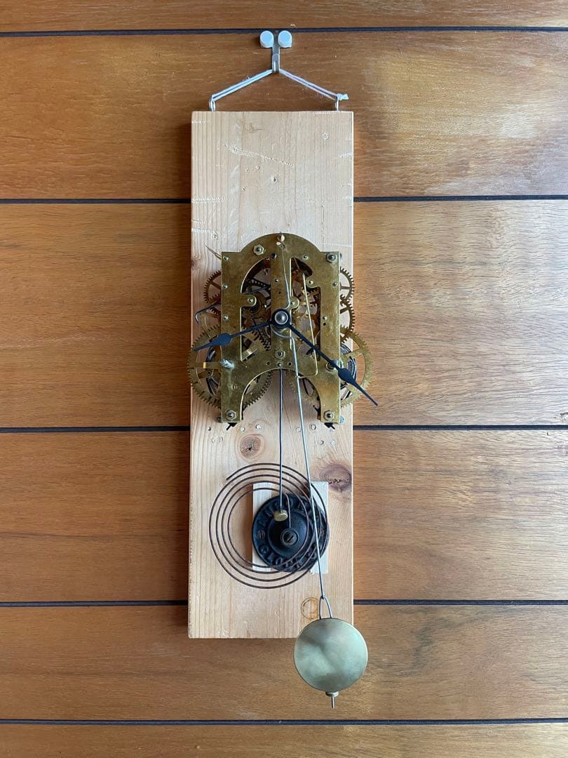 柱時計　掛時計　ゼンマイ　整備済　オーバーホール　レトロ　アンティーク　08