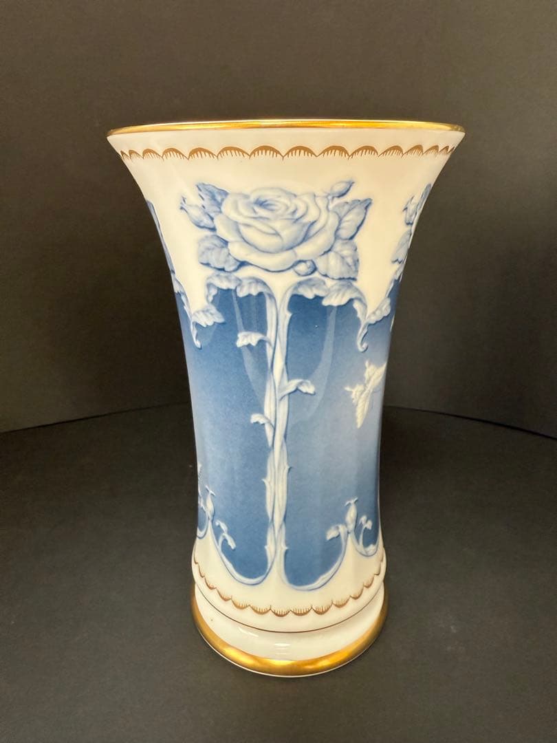 大倉陶園　金彩薔薇　女神　フラワーベース　花瓶　美品　送料込み