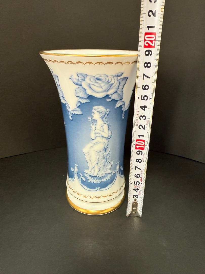 大倉陶園　金彩薔薇　女神　フラワーベース　花瓶　美品　送料込み