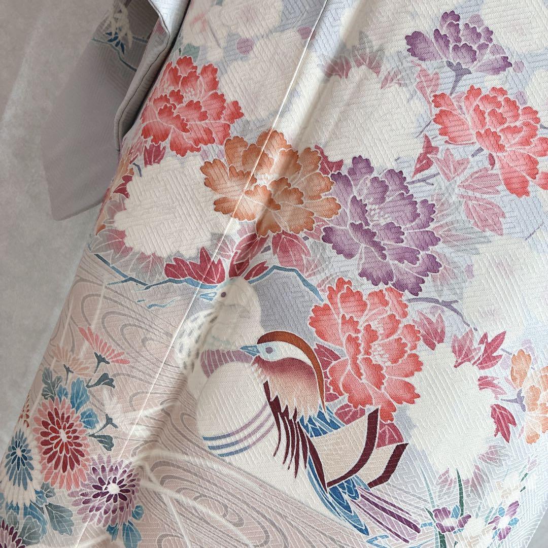 訪問着　フルセット　着物　トールサイズ　入学式　卒業式　正絹　おしどり　祝　J1