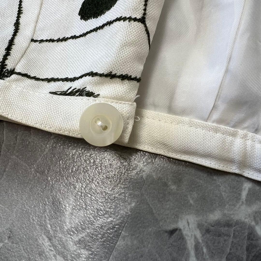 【美品】リネン100♡ミナペルホネン　Flower Box スカート　刺繍　総柄