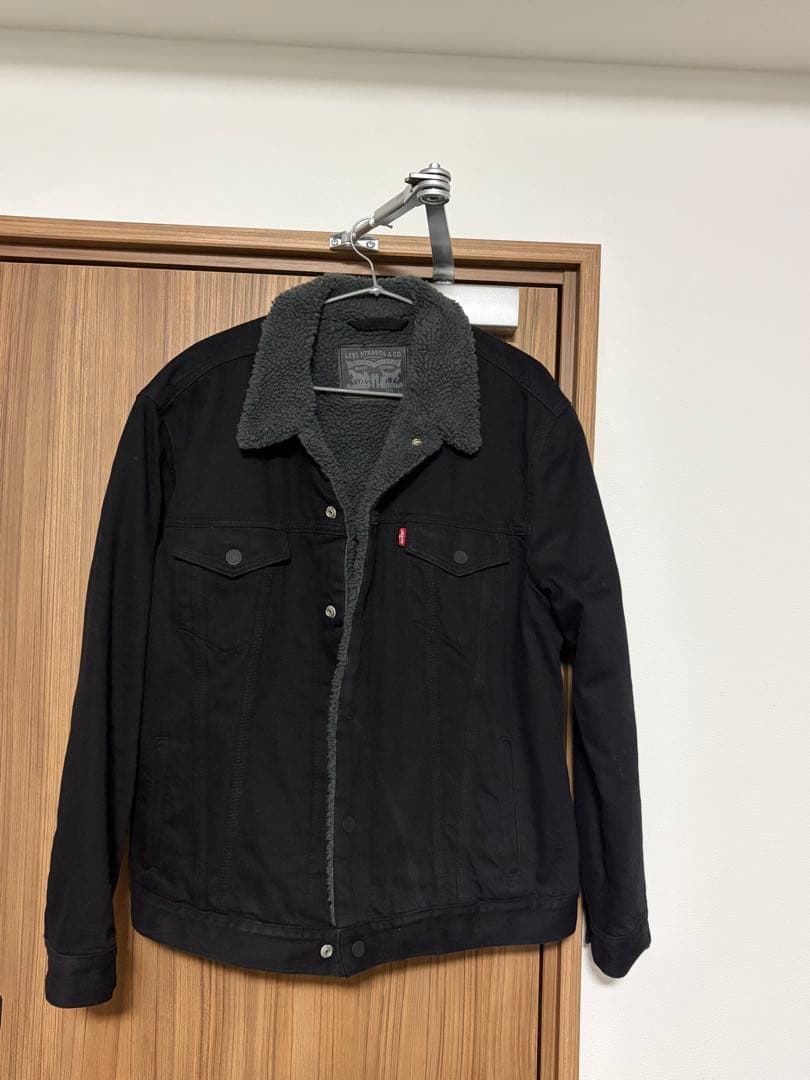 リーバイス 裏ボア シェルパトラッカージャケット ブラック Lサイズ