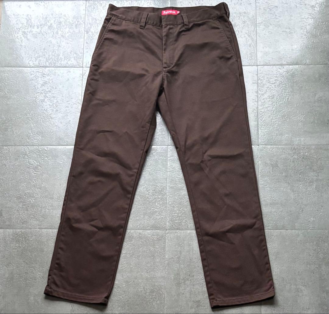 Supreme シュプリーム チノパン　ワークパンツ　ブラウン　サイズ32 良品