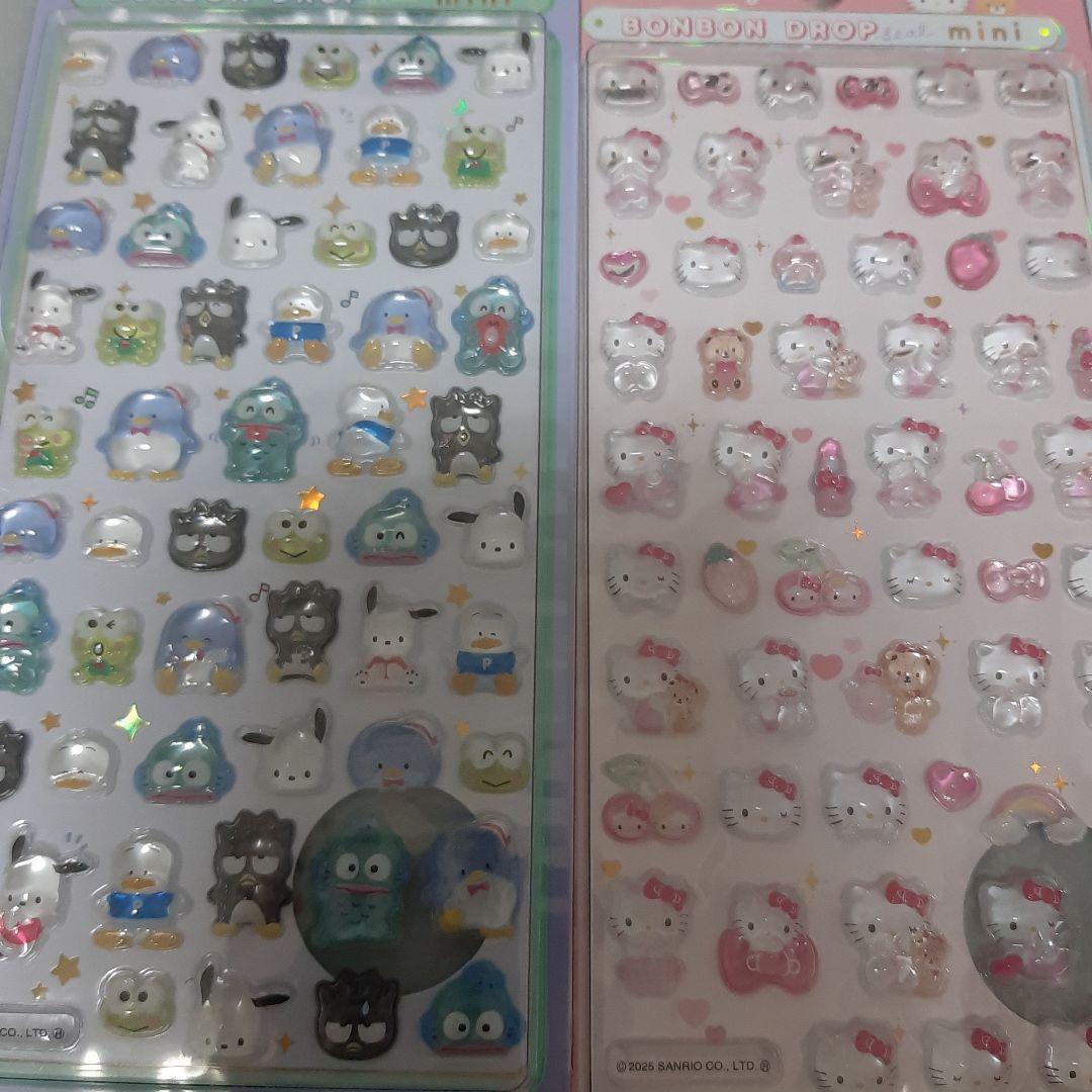 【正規品】新作　サンリオ　ボンボンドロップシール　ミニ　8枚　コンプリート　即日